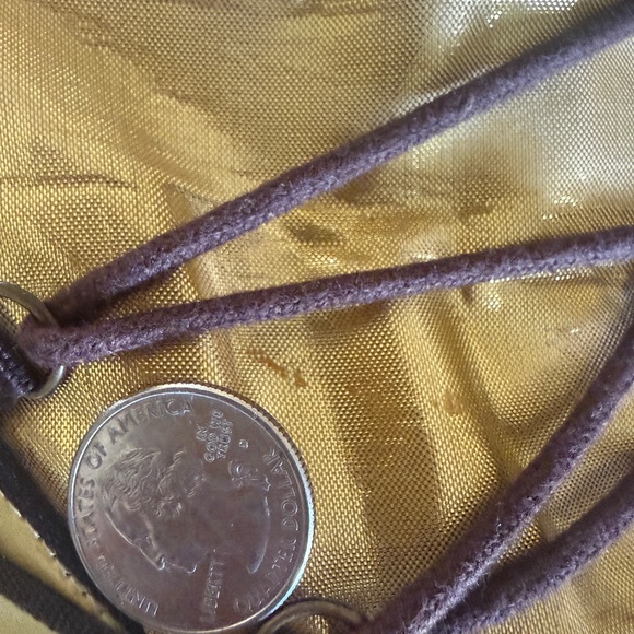 Vintage Colin Stuart Metallic gold Brown Lace Wedge Moon Boots Knee High 6.5 - Picture 13 of 15